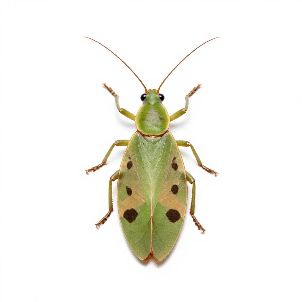Leaf insect isolated on a white background