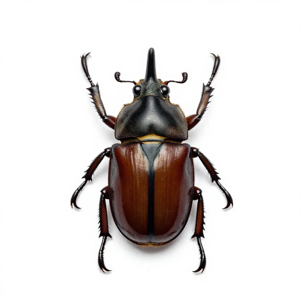 Rhinoceros beetle isolated on a white background