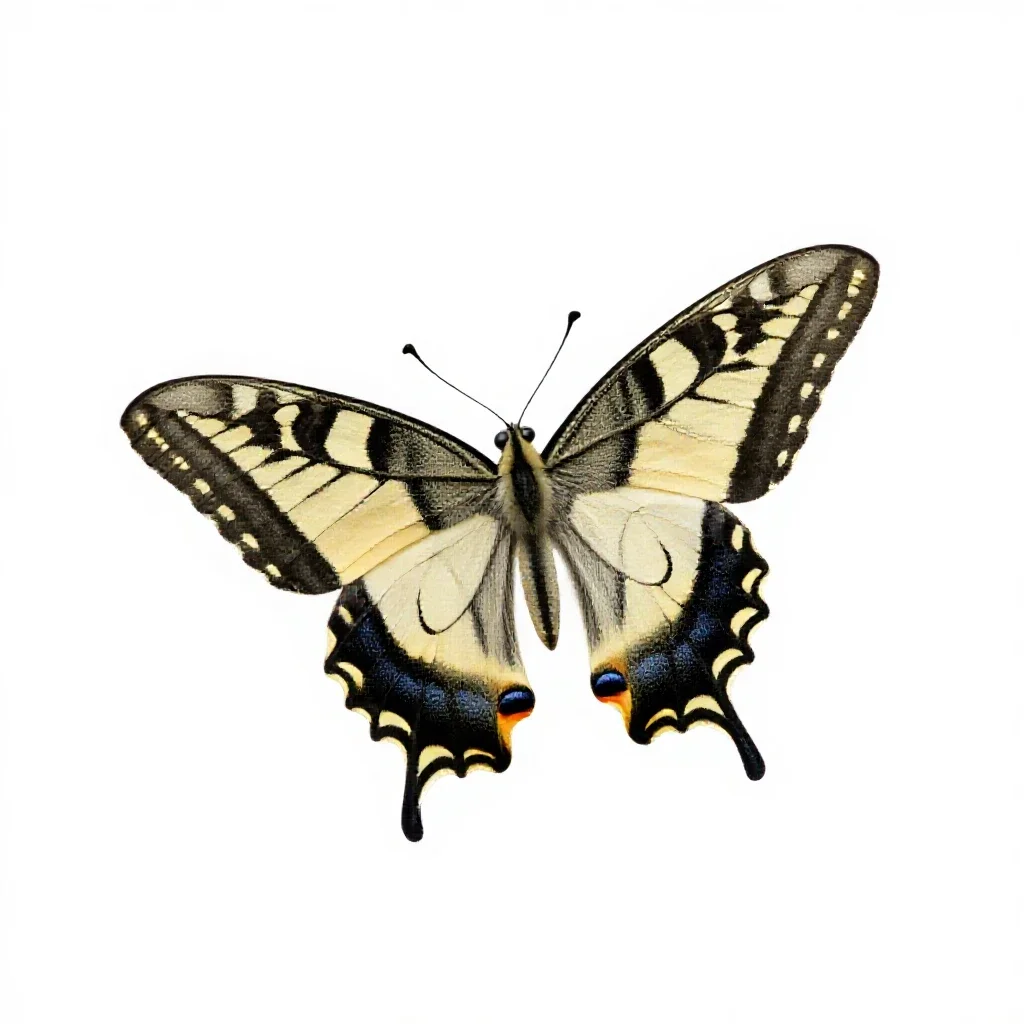 Swallowtail butterfly isolated on a white background