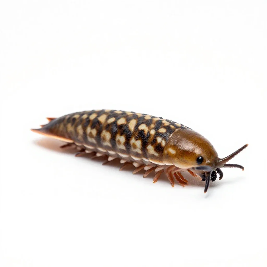 Woodlouse isolated on a white background
