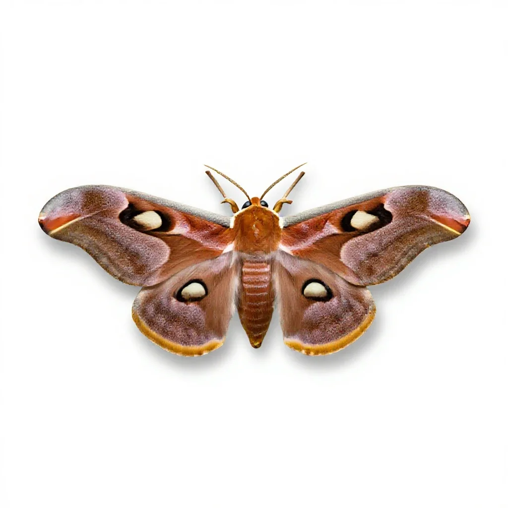 Atlas moth isolated on a white background