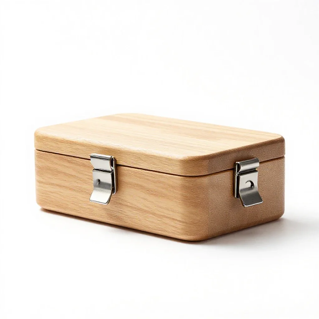 Lunch box with clips isolated on a white background