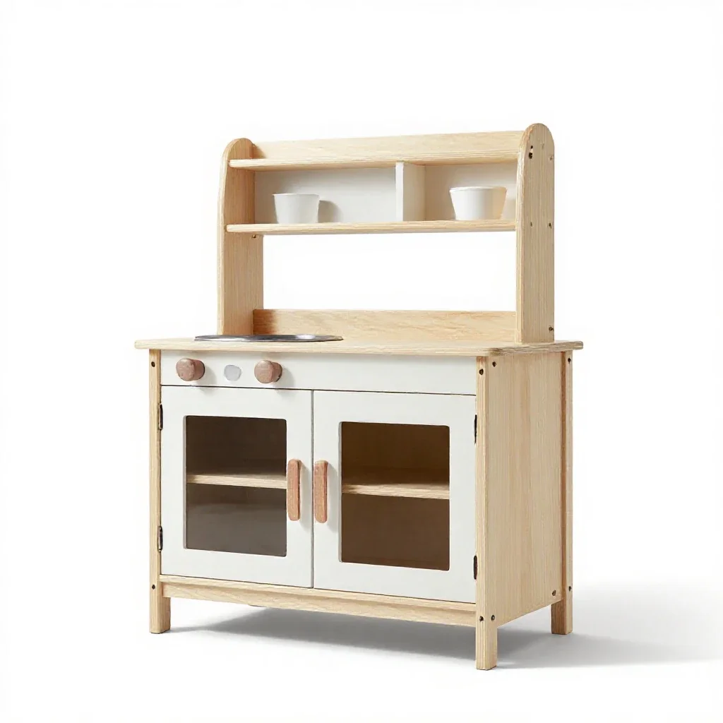 Play kitchen isolated on a white background