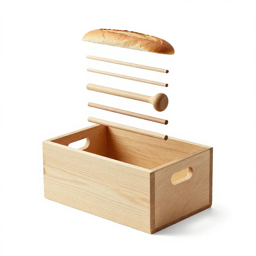 Bread bin isolated on a white background