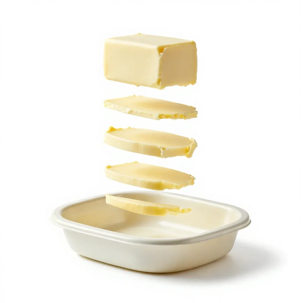 Butter dish isolated on a white background