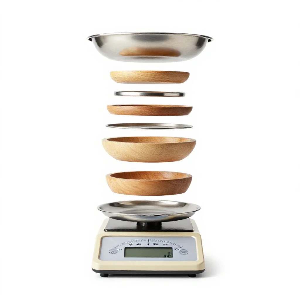Kitchen scale isolated on a white background