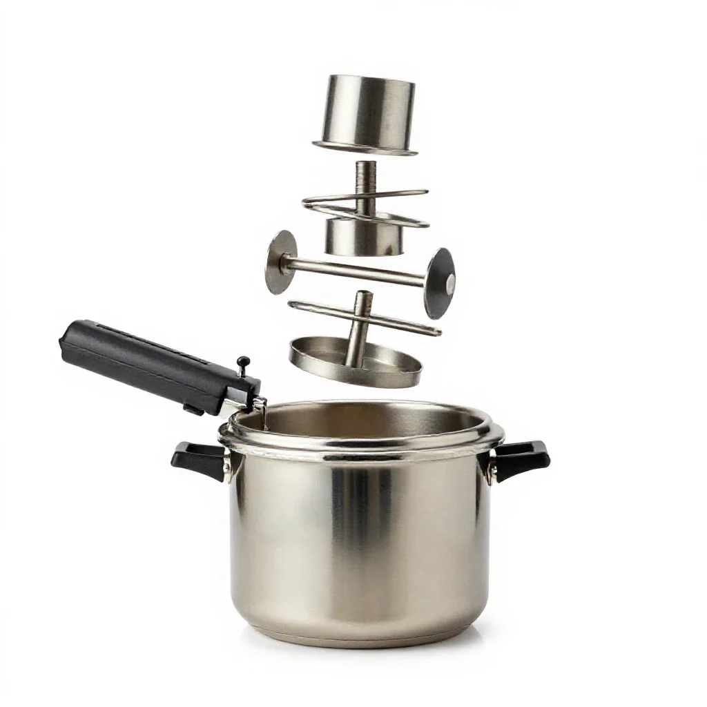 Pressure cooker isolated on a white background
