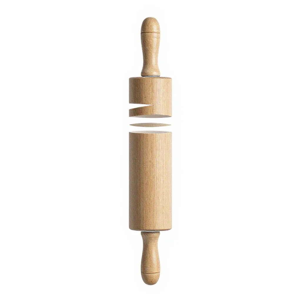 Rolling pin isolated on a white background