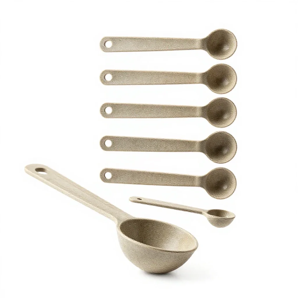 Set of measuring spoons isolated on a white background