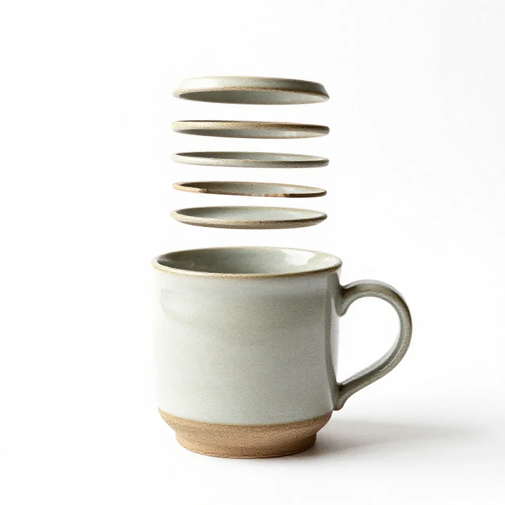 Stoneware mug isolated on a white background