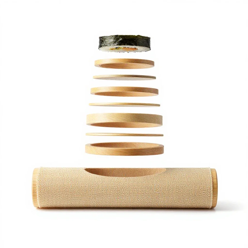 Sushi rolling mat isolated on a white background