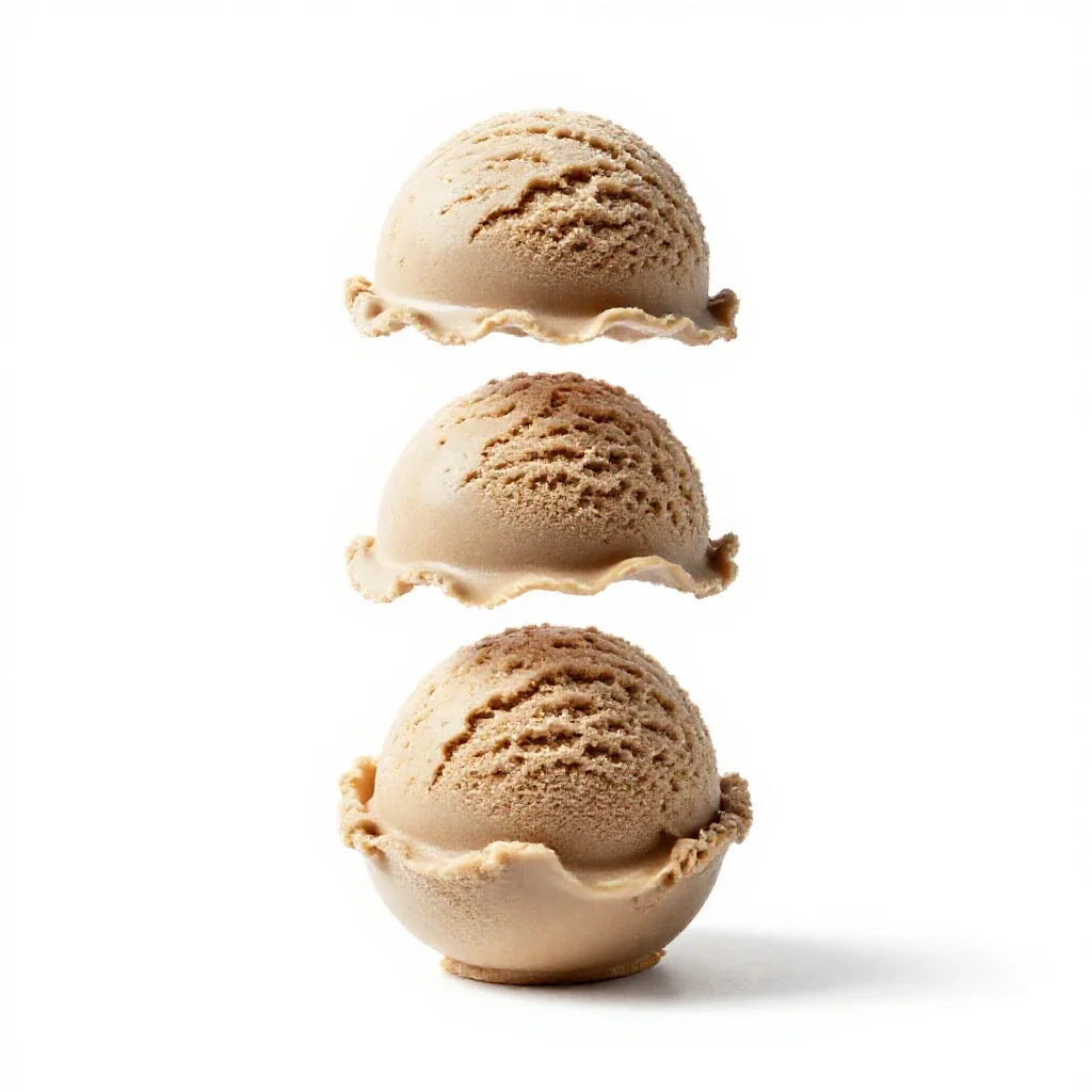 Ice cream scoop isolated on a white background