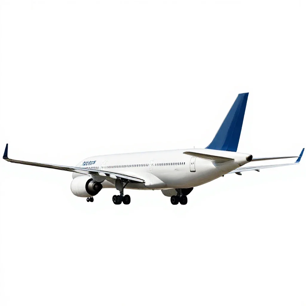 Jet airliner isolated on a white background