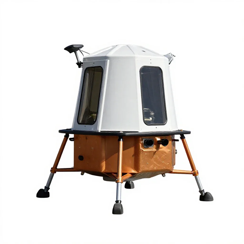 Lunar lander isolated on a white background