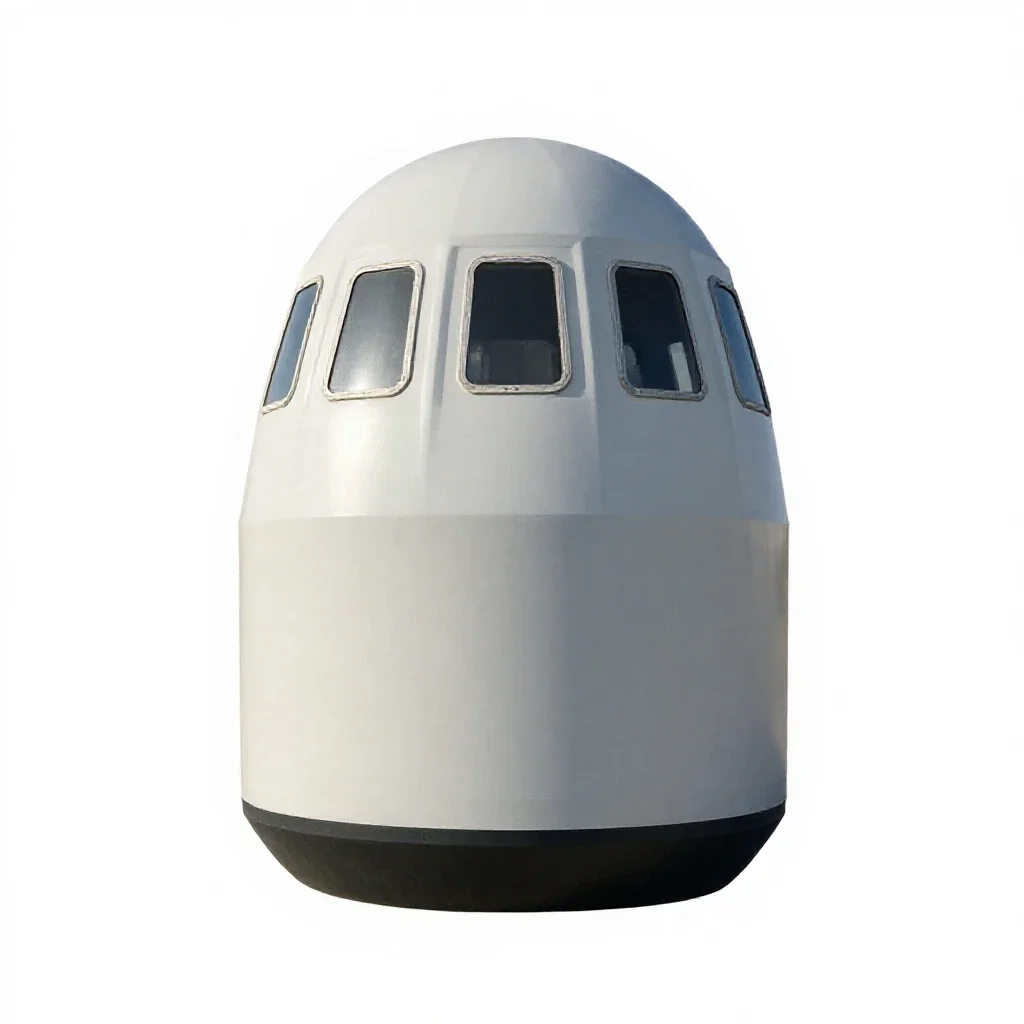 Orbital capsule isolated on a white background
