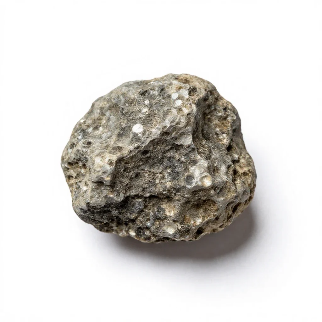 Chunk of raw malachite isolated on a white background