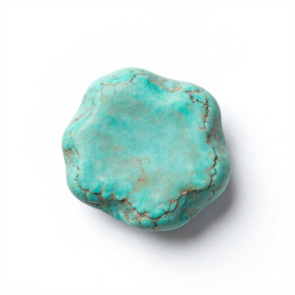 Chunk of turquoise isolated on a white background