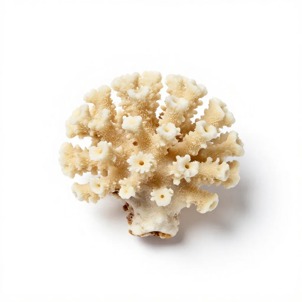 Piece of coral isolated on a white background