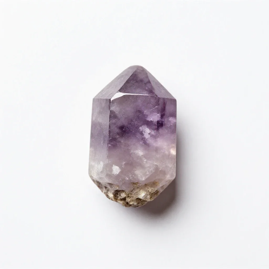 Tourmaline crystal isolated on a white background
