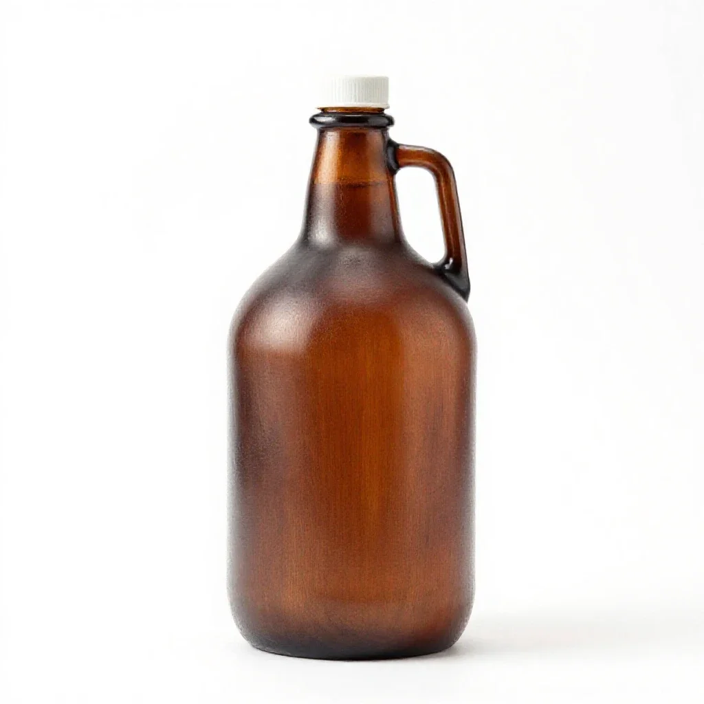 Growler with a swing top isolated on a white background