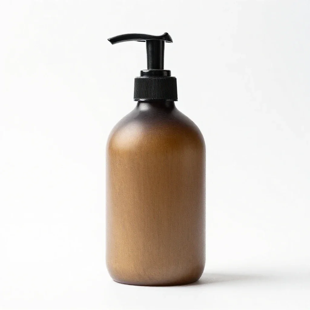 Pump dispenser bottle isolated on a white background