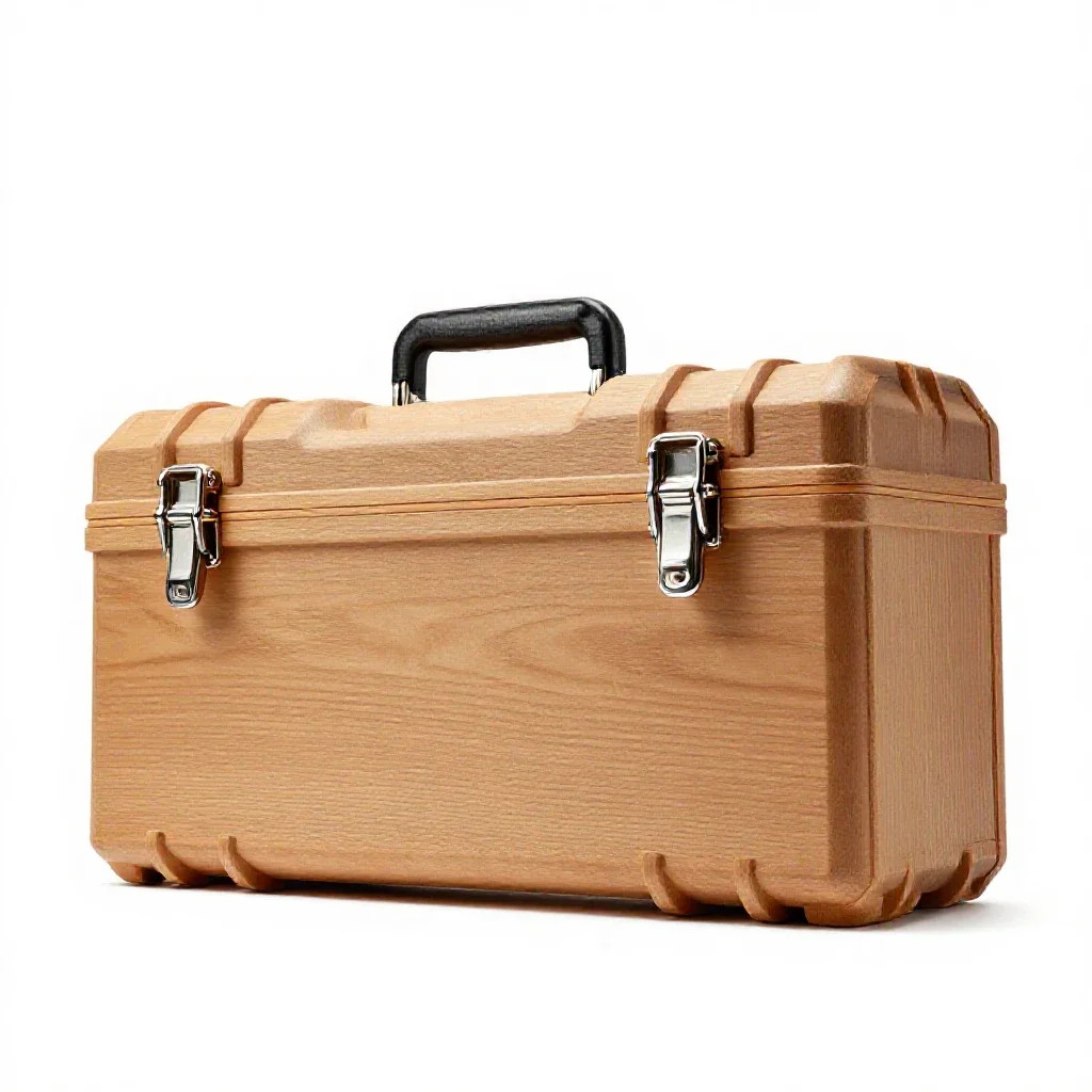 Tool case with latches isolated on a white background