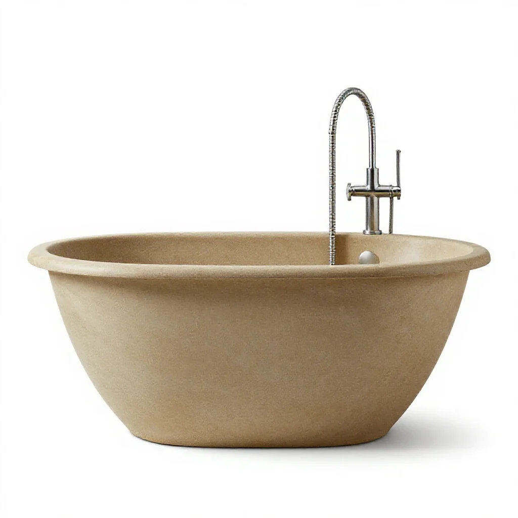 Bathing tub with a hose isolated on a white background