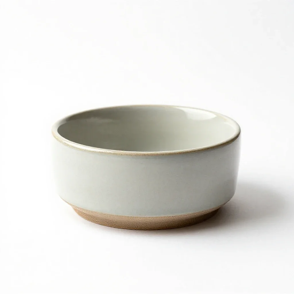 Ceramic dog bowl isolated on a white background