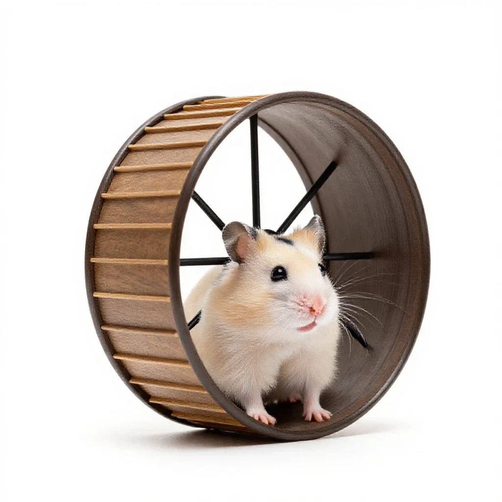 Hamster wheel isolated on a white background