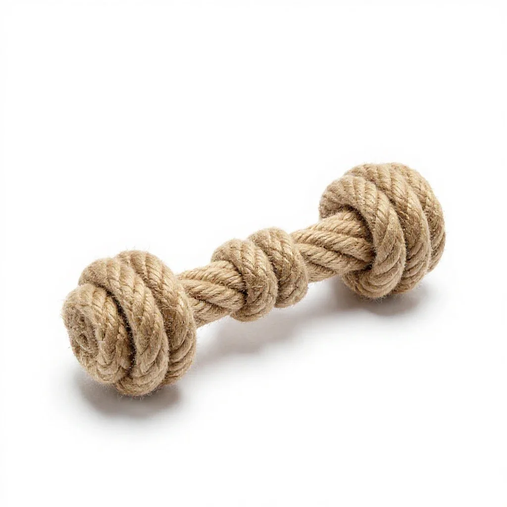 Rope tug toy isolated on a white background