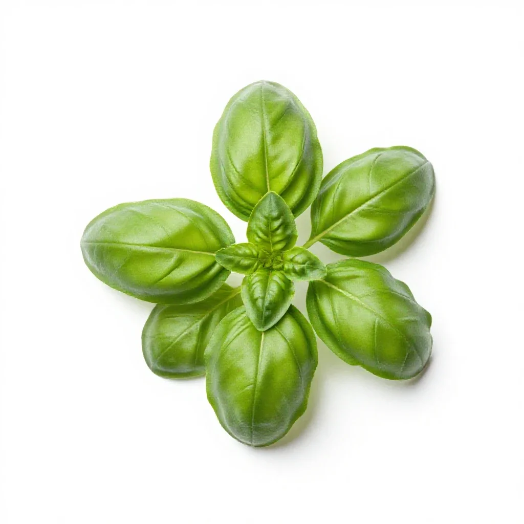 Basil plant isolated on a white background