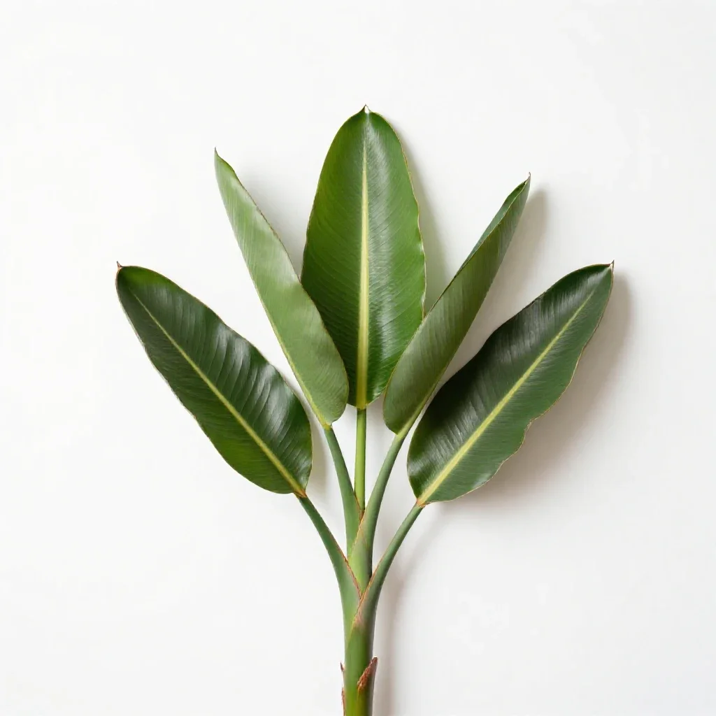 Bird of paradise plant isolated on a white background