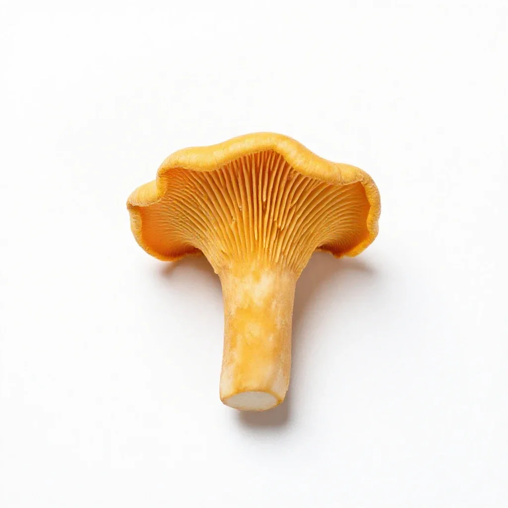 Chanterelle mushroom isolated on a white background