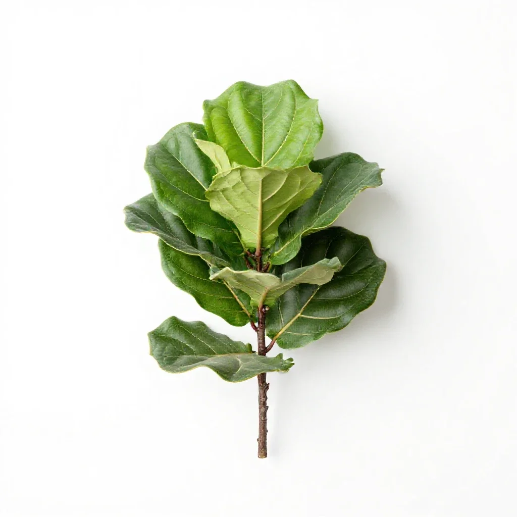 Fiddle leaf fig isolated on a white background