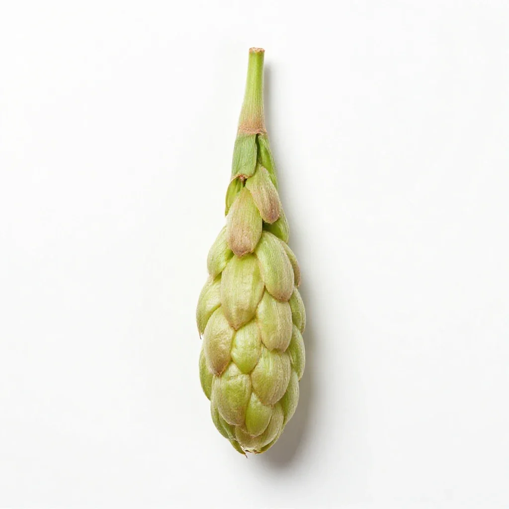 Hop flower cone isolated on a white background