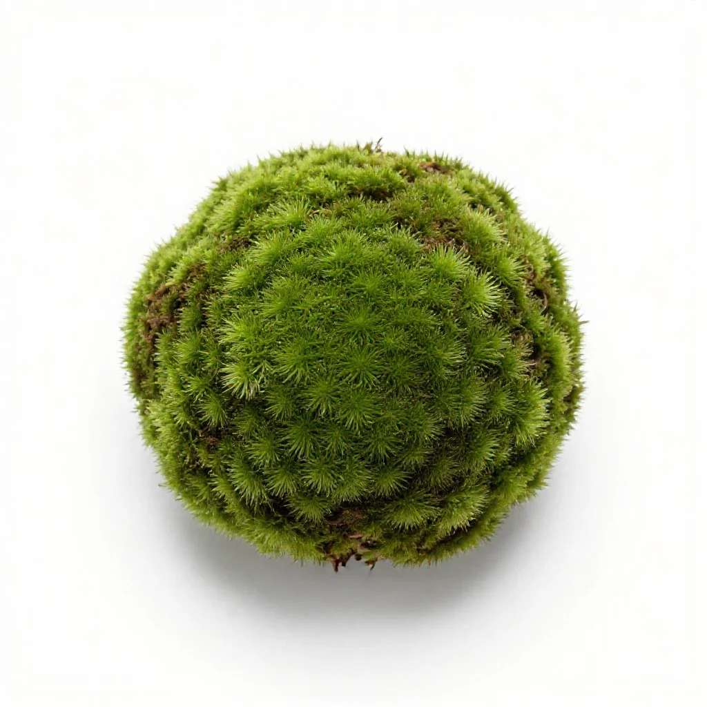 Moss ball isolated on a white background