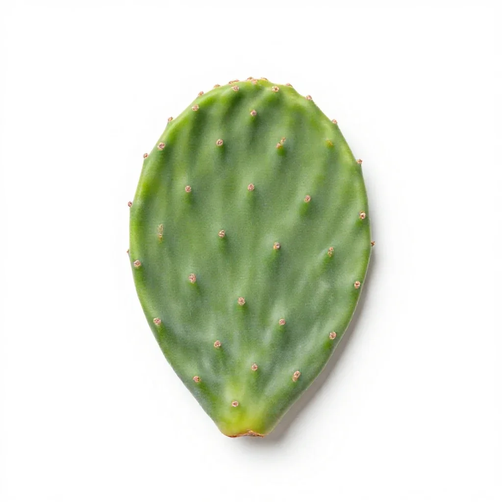 Prickly pear pad isolated on a white background