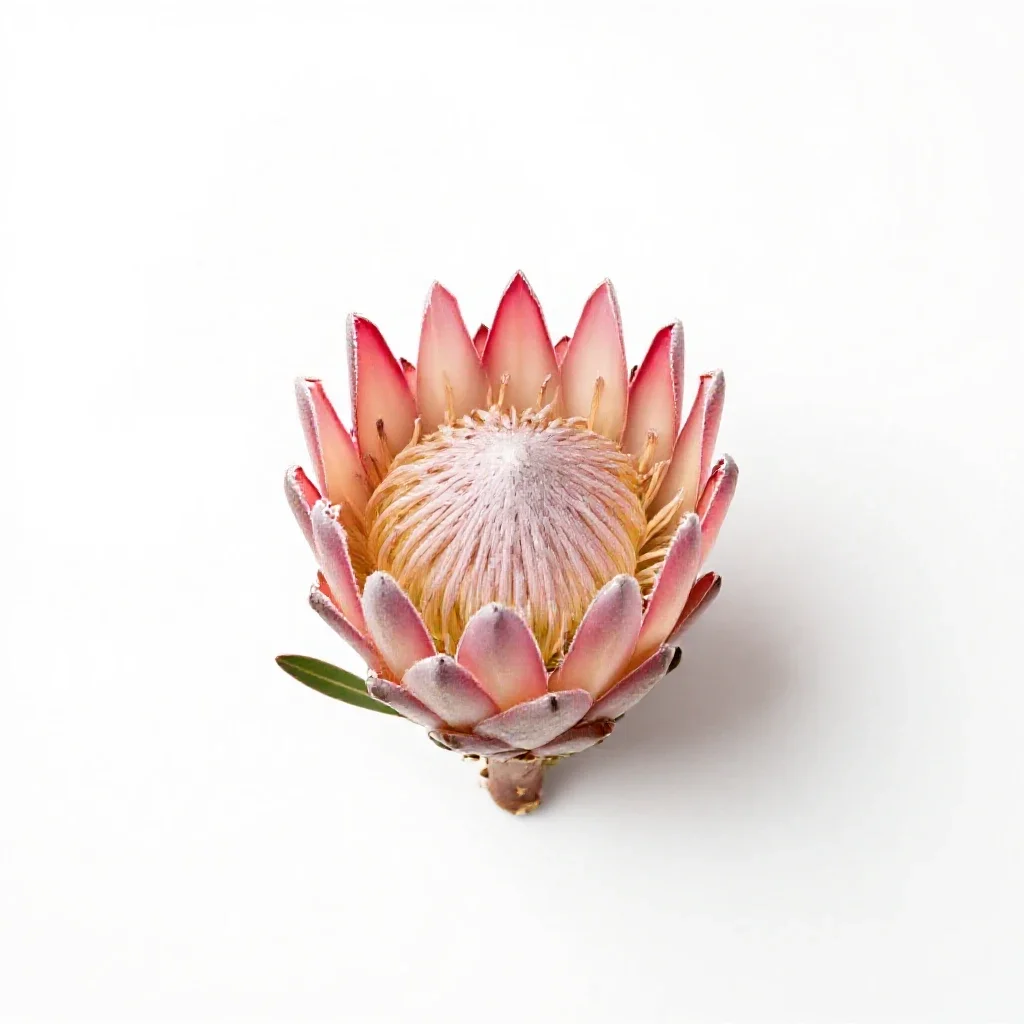 Protea flower isolated on a white background