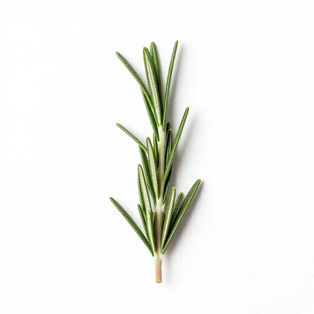 Rosemary sprig isolated on a white background