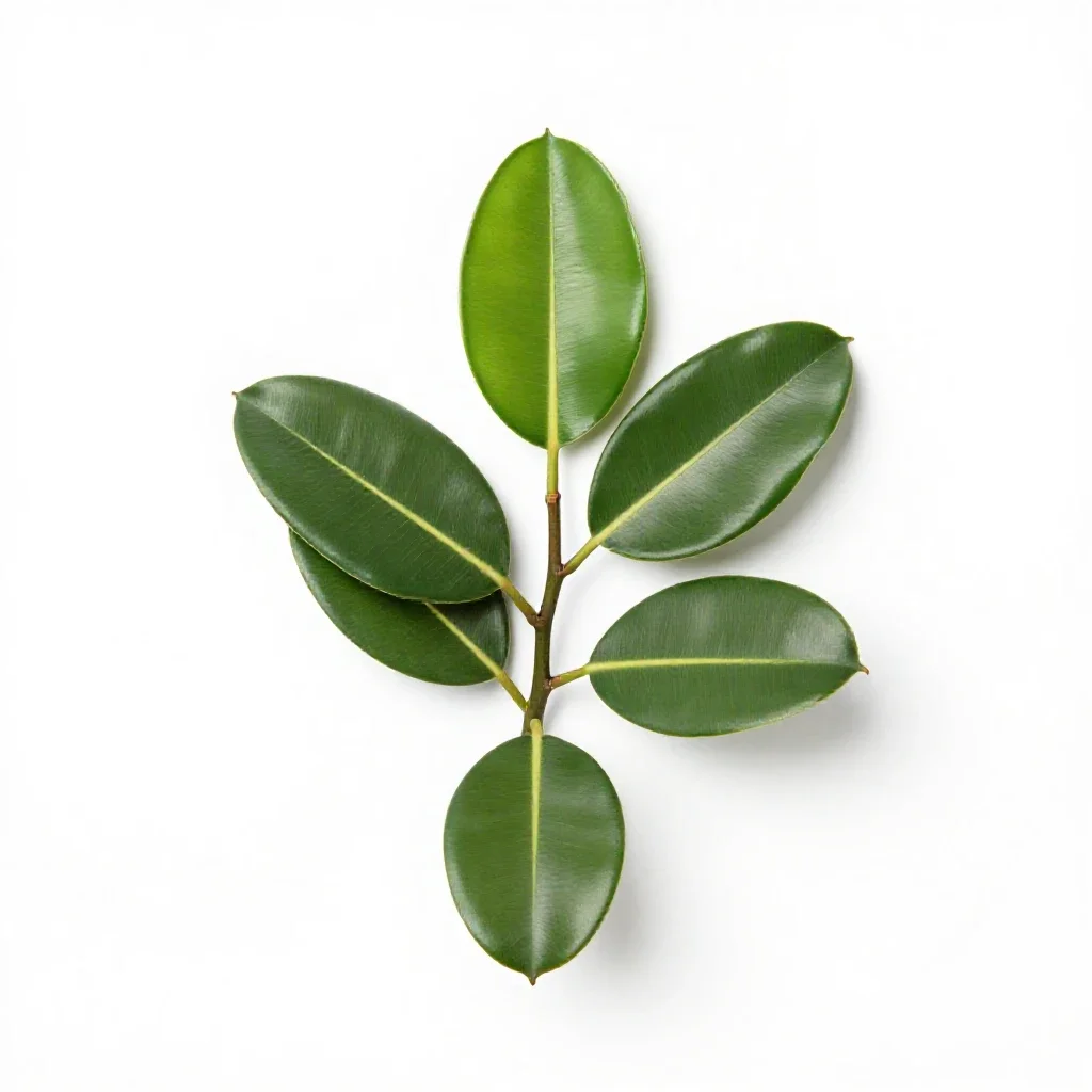 Rubber plant isolated on a white background