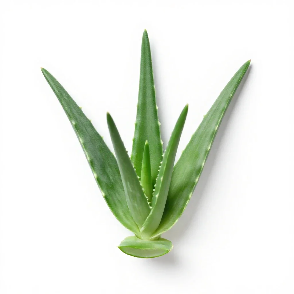 Aloe vera rosette isolated on a white background