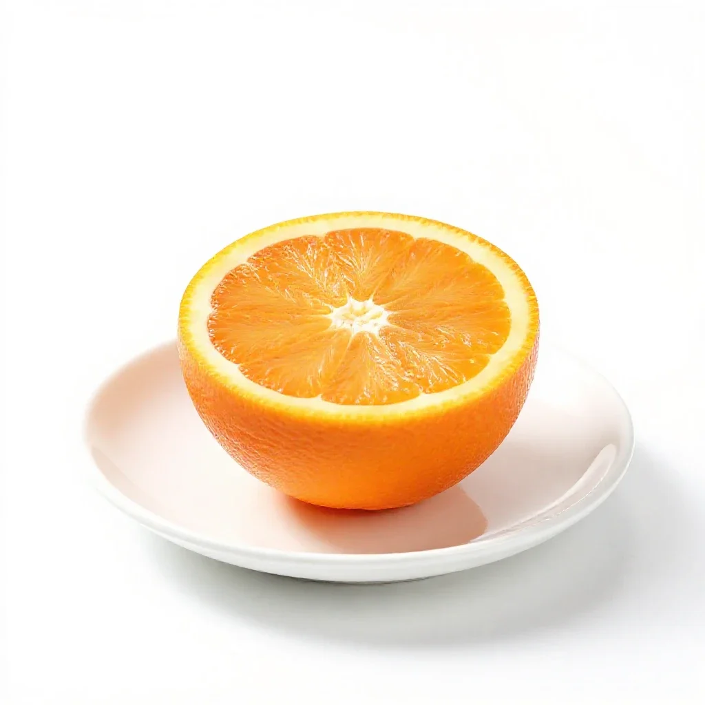 Blood orange halved isolated on a white background