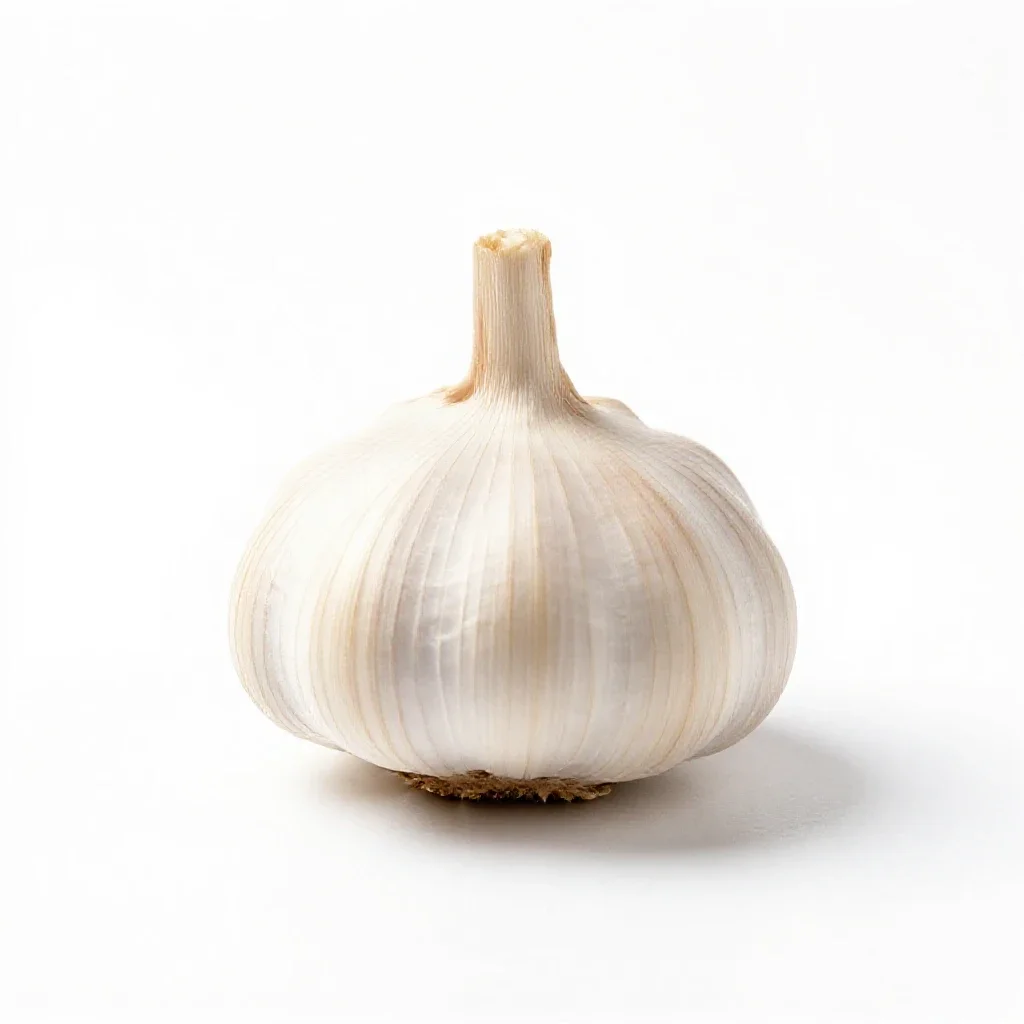 Bulb of garlic isolated on a white background