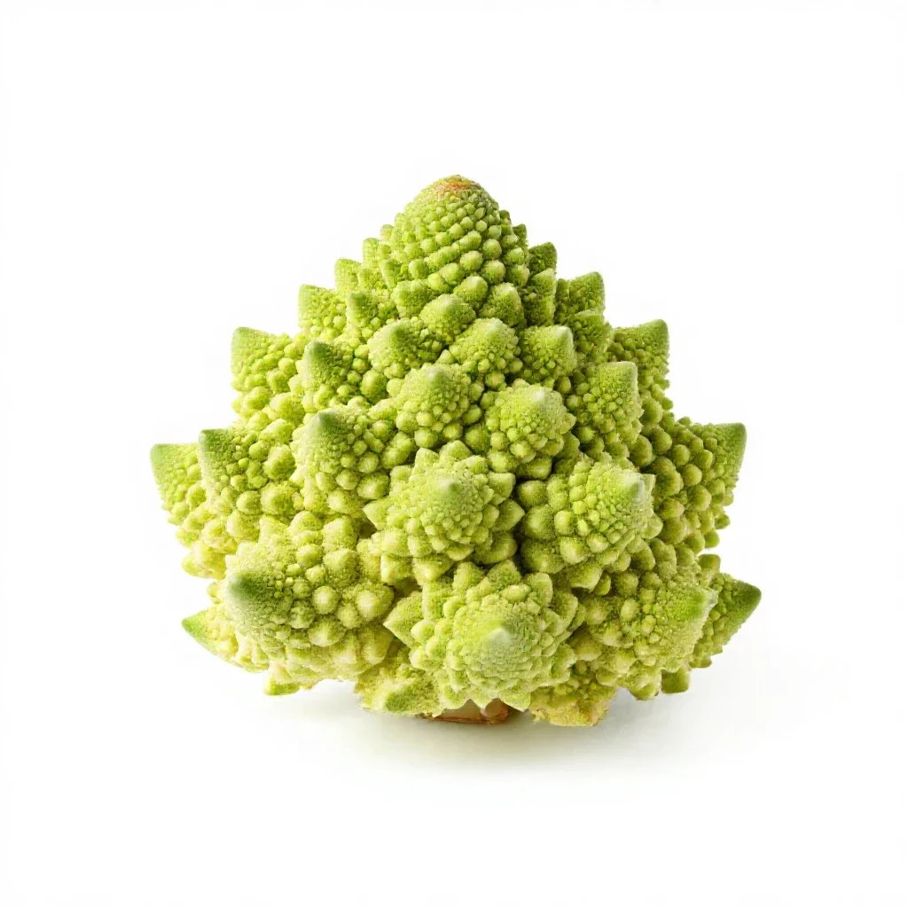 Head of romanesco isolated on a white background