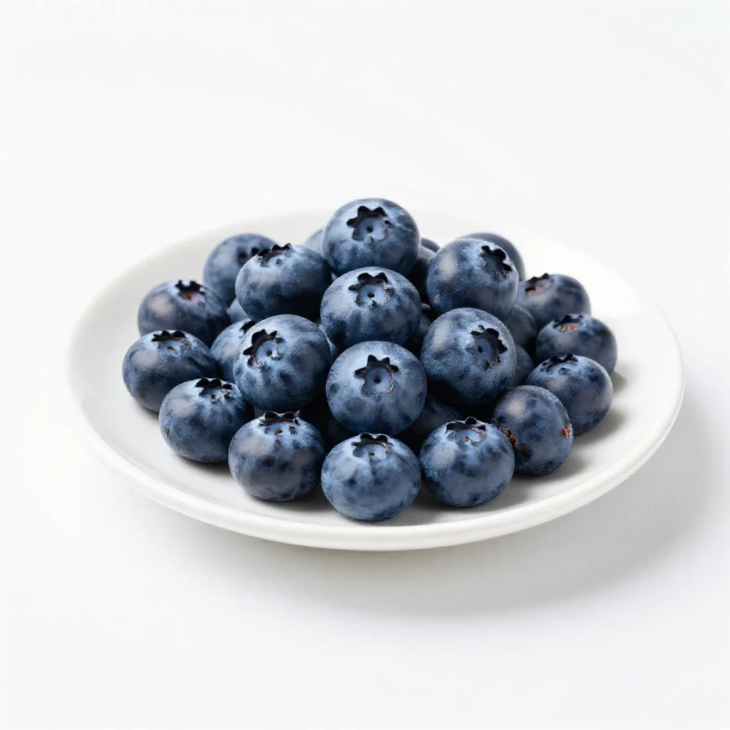 Punnet of blueberries isolated on a white background