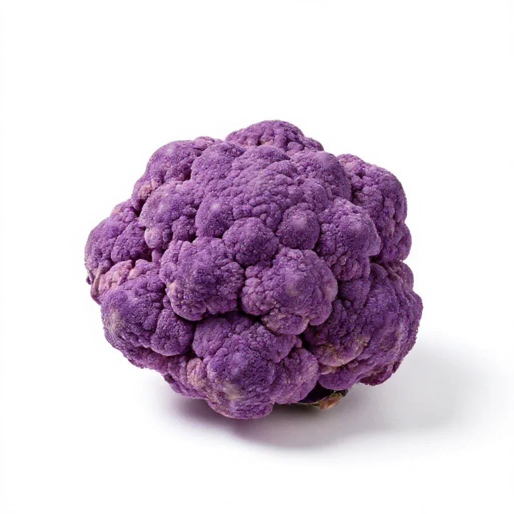 Purple cauliflower isolated on a white background
