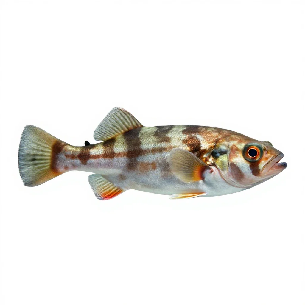Barreleye fish isolated on a white background