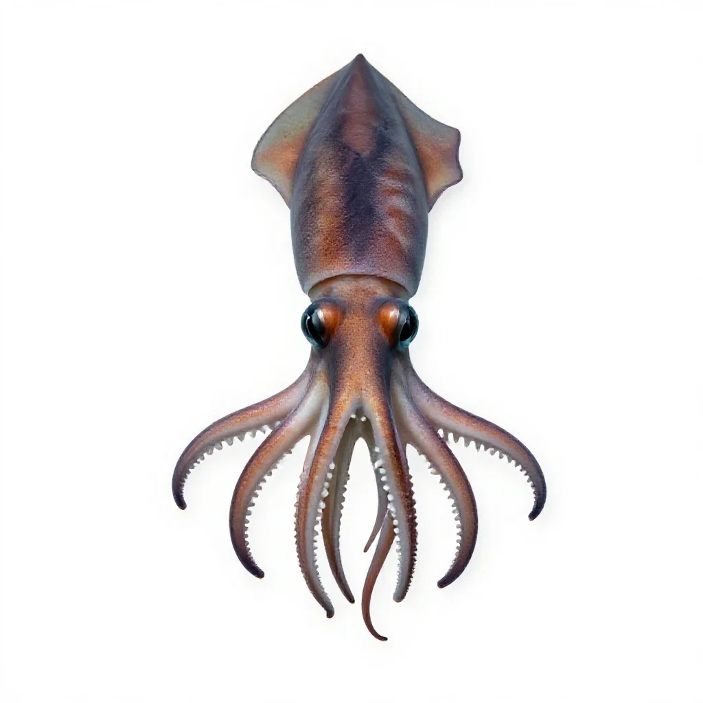Giant squid isolated on a white background