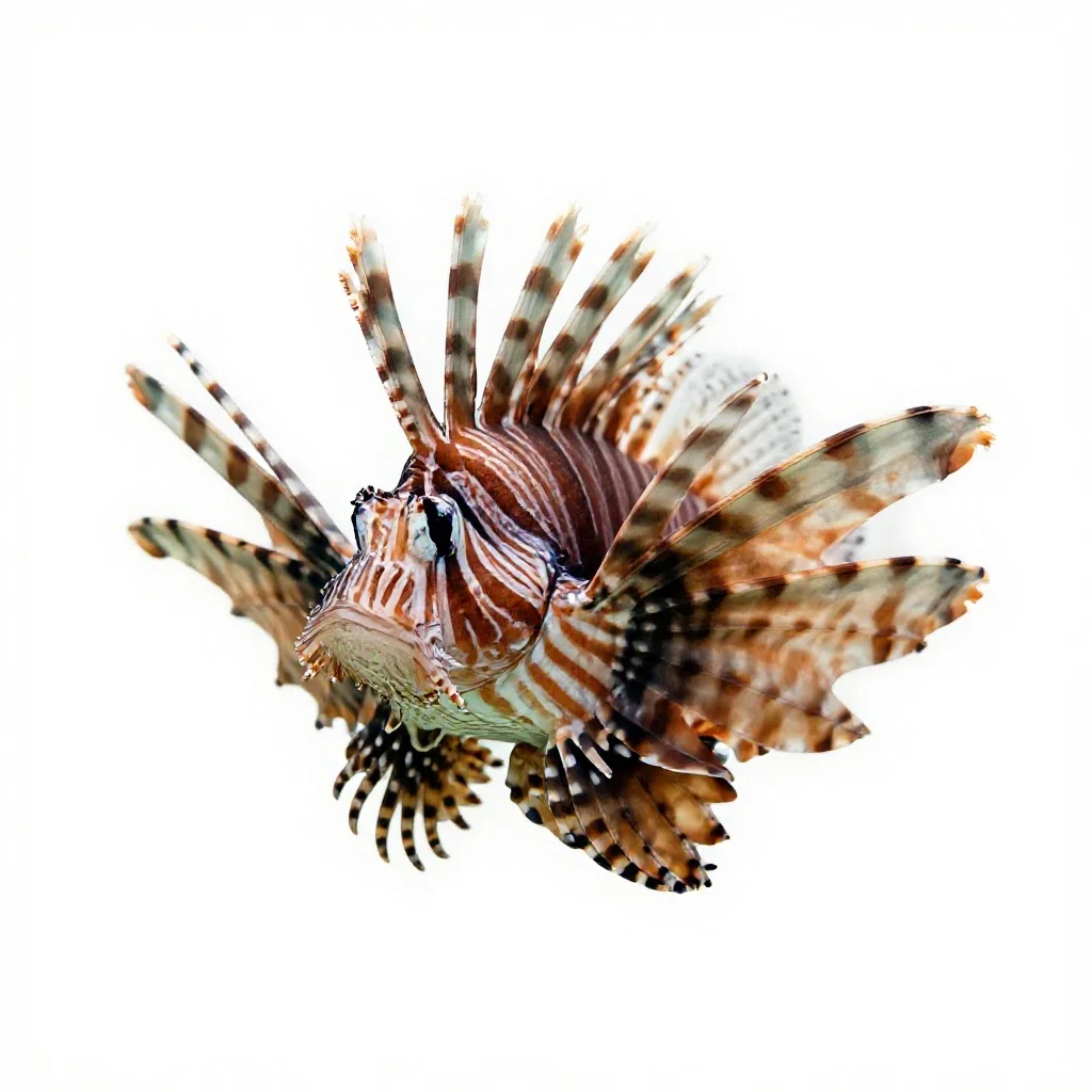 Lionfish isolated on a white background