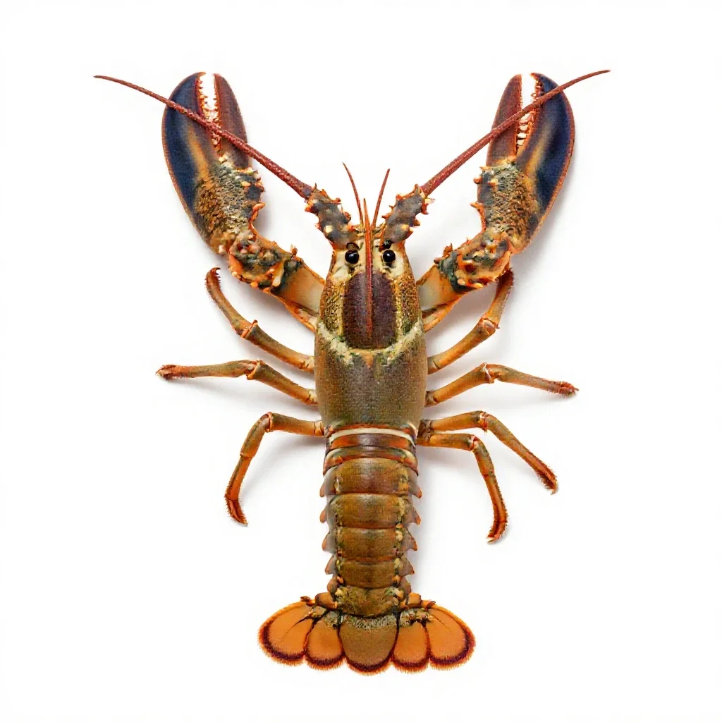 Spiny lobster isolated on a white background